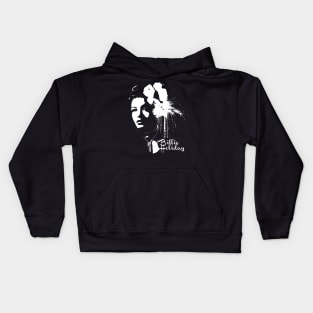 Billie Holiday stencil Kids Hoodie